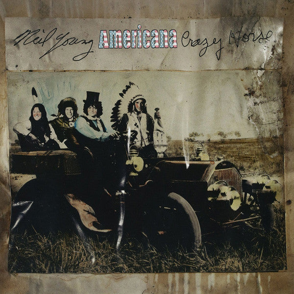 NEIL YOUNG & CRAZY HORSE - AMERICANA **VERY RARE** 2LP 2012OG SIDE D ETCHED INCLUDES BOOKLET - USED VINYL
