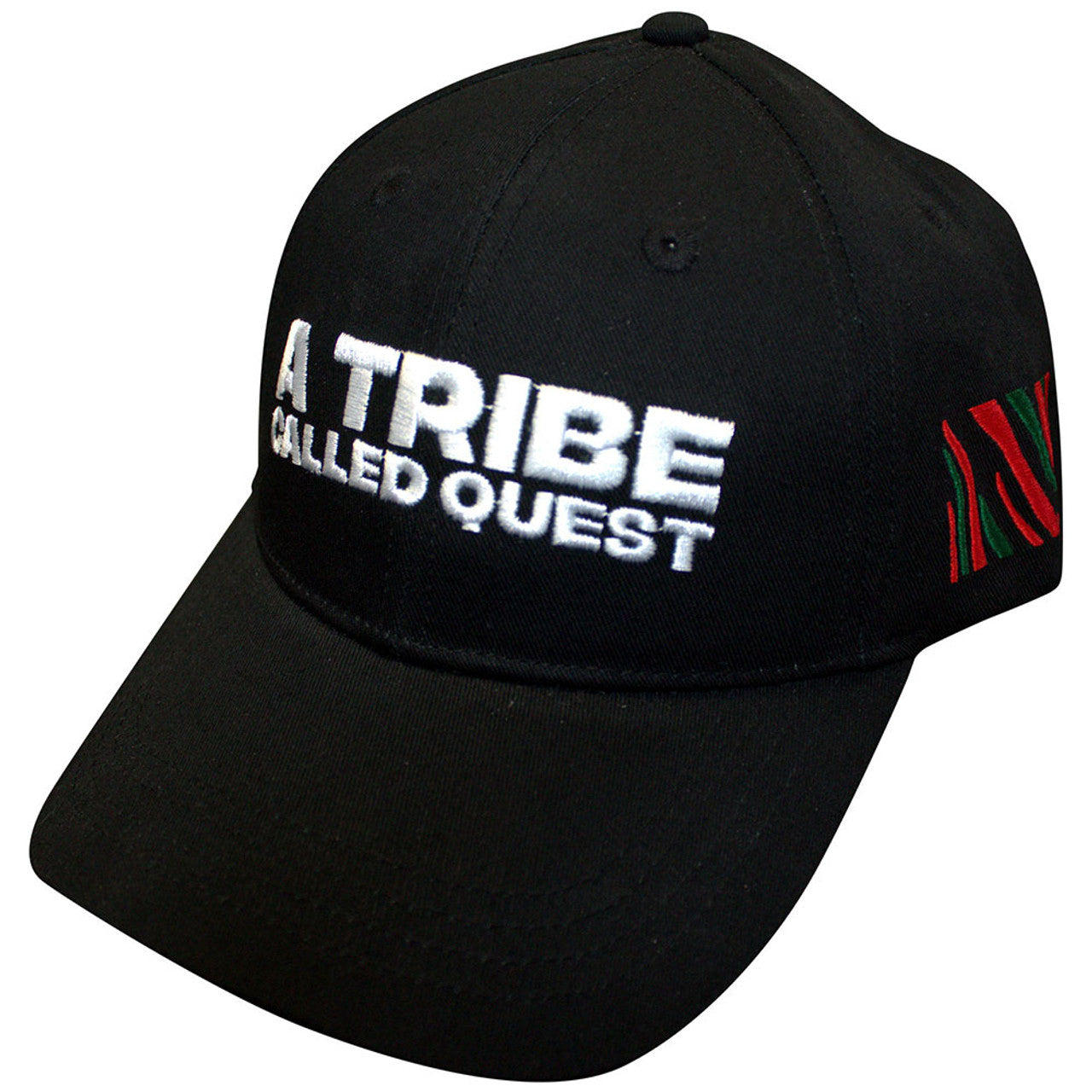 A TRIBE CALLED QUEST - BALL CAP - BLACK W/WHITE EMBROIDER LOGO - FULLY LICENSED MERCCH