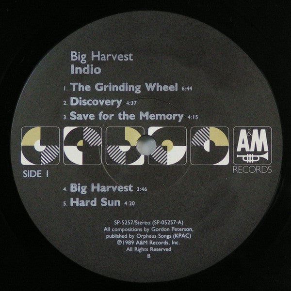 BIG HARVEST - INDIO - ORIGINAL 1989 PRESSING - NM* - USED VINYL