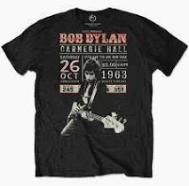 BOB DYLAN - LIVE ON STAGE CANEGIIE HALL 1963 - TSHIRT