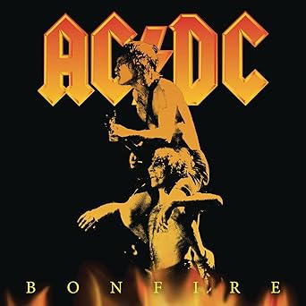 AC/DC - BONFIRE - 4CD BOX SET WITH COLLECTORS BOOKS, KEYCHAIN, GUITAR PICK - USED CD BOX SET -