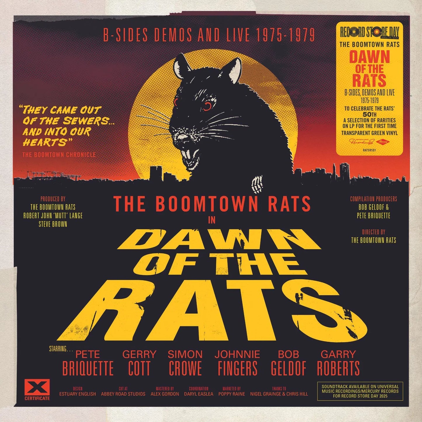 BOOMTOWN RATS - DAWN OF THE RAT B-SIDES, DEMOS AND LIVE 1975 - 1979 - RSD 2025 LIMITED EDITION GREEN VINYL