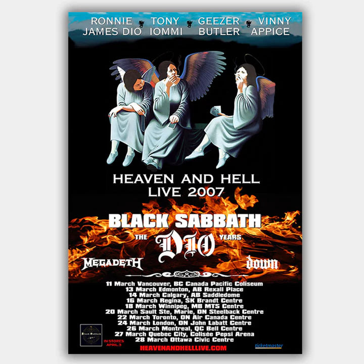 Black Sabbath with Megadeth (2007) - Concert Poster - 13 x 19 inches