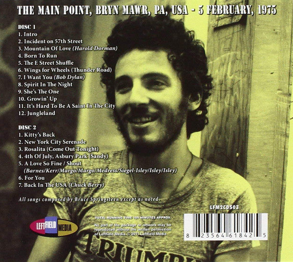 BRUCE SPRINGSTEEN & THE E STREET BAND - LIVE AT THE MAIN POINT, 1975 - RARE (*NM) 2 CD SET - USED CD