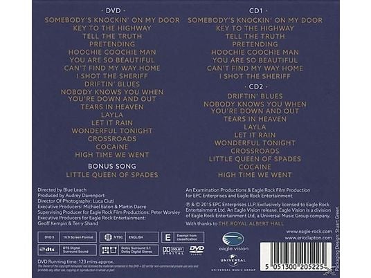 ERIC CLAPTON - SLOWHAND AT 70 (LIVE AT THE ROYAL ALBERT HALL) DLX ED. CD/DVD COMBO *NM* (USED CD)