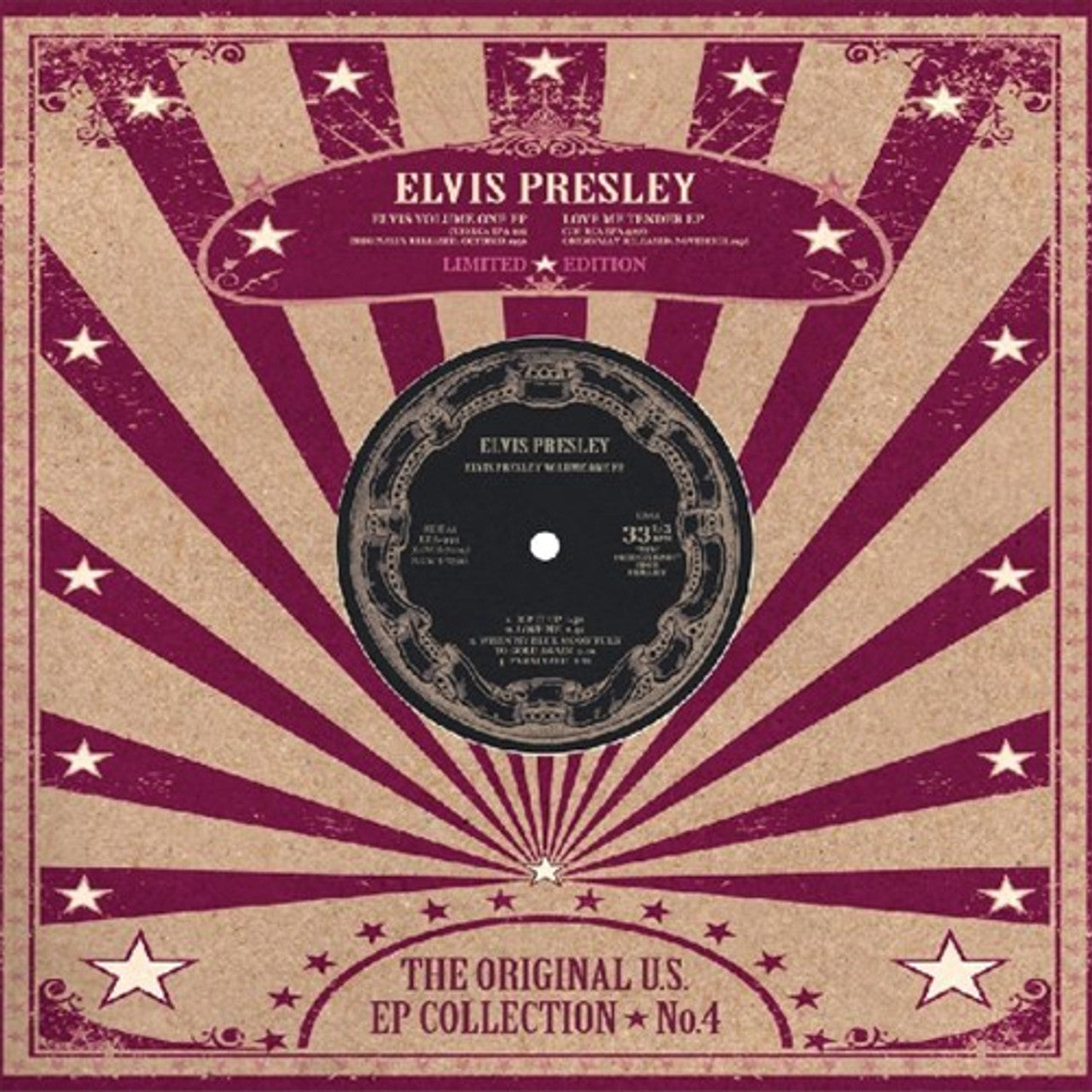 PRESLEY, ELVIS - EP NO 4 10" PICTURE DISC LIMITED EDITI0N VINYL