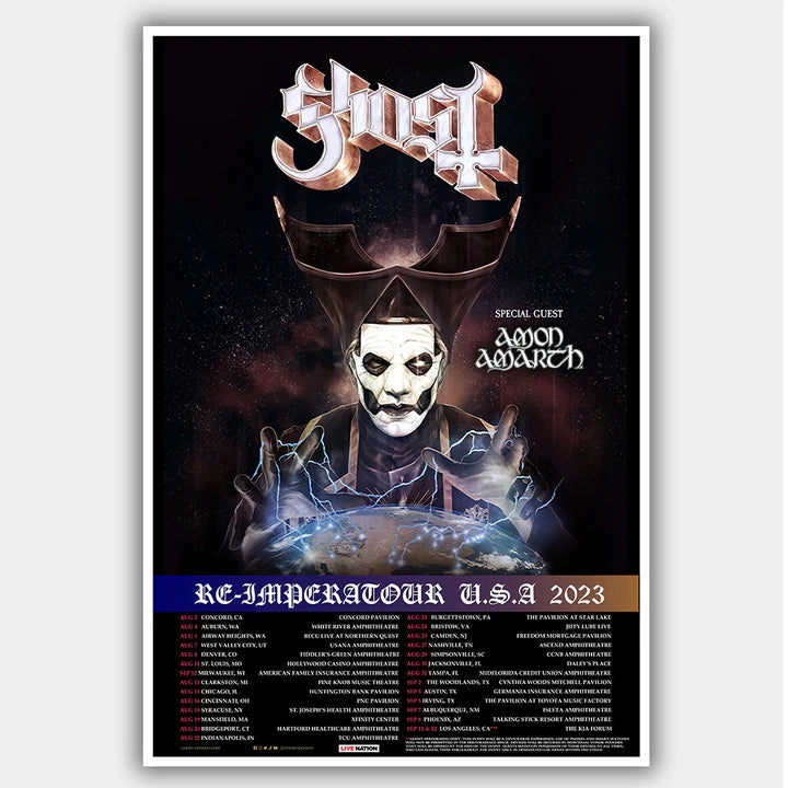 GHOST - Amon Amarth (2023) - Concert Poster - 13 x 19 inches