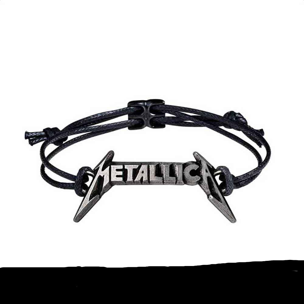 METALLICA LEATHER WRIST STRAP - CLASSIC LOGO