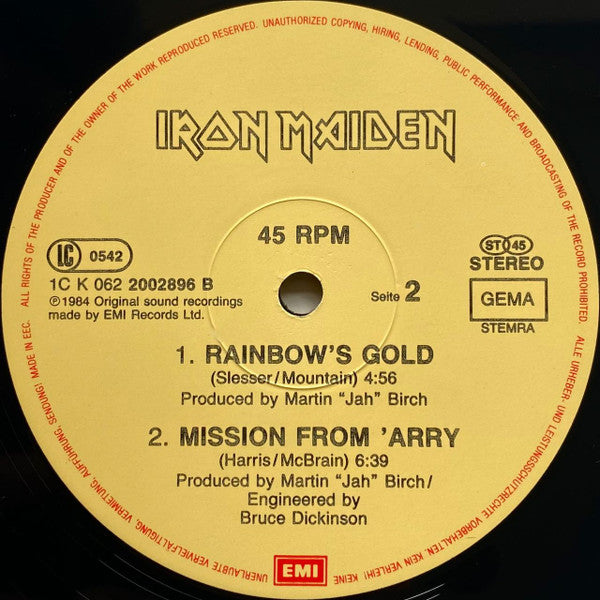 IRON MAIDEN - 2 MINUTES TO MIDNIGHT - 12" SINGLE *IMPORT - USED VINYL