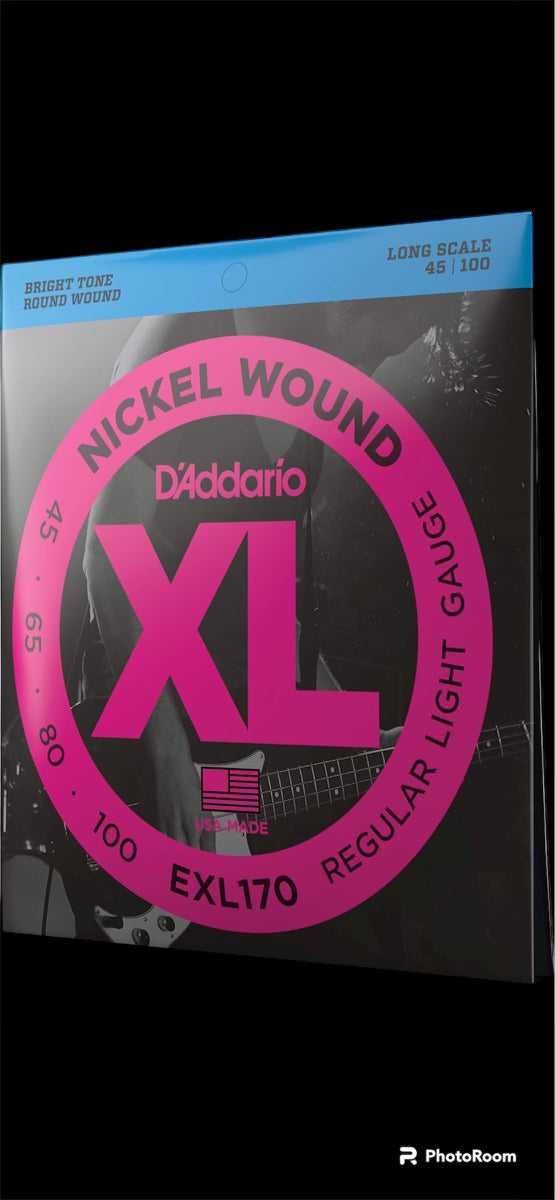 D’ADDARIO - EXL170 REGULAR LIGHT GAUGE LONG SCALE - BASS STRINGS