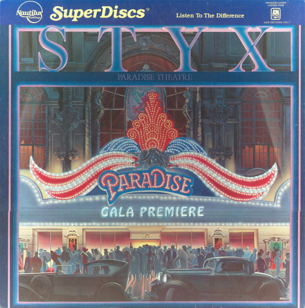 STYX - PARADISE THEATRE (SUPERDISCS PRESSING, SEALED) - Used Vinyl