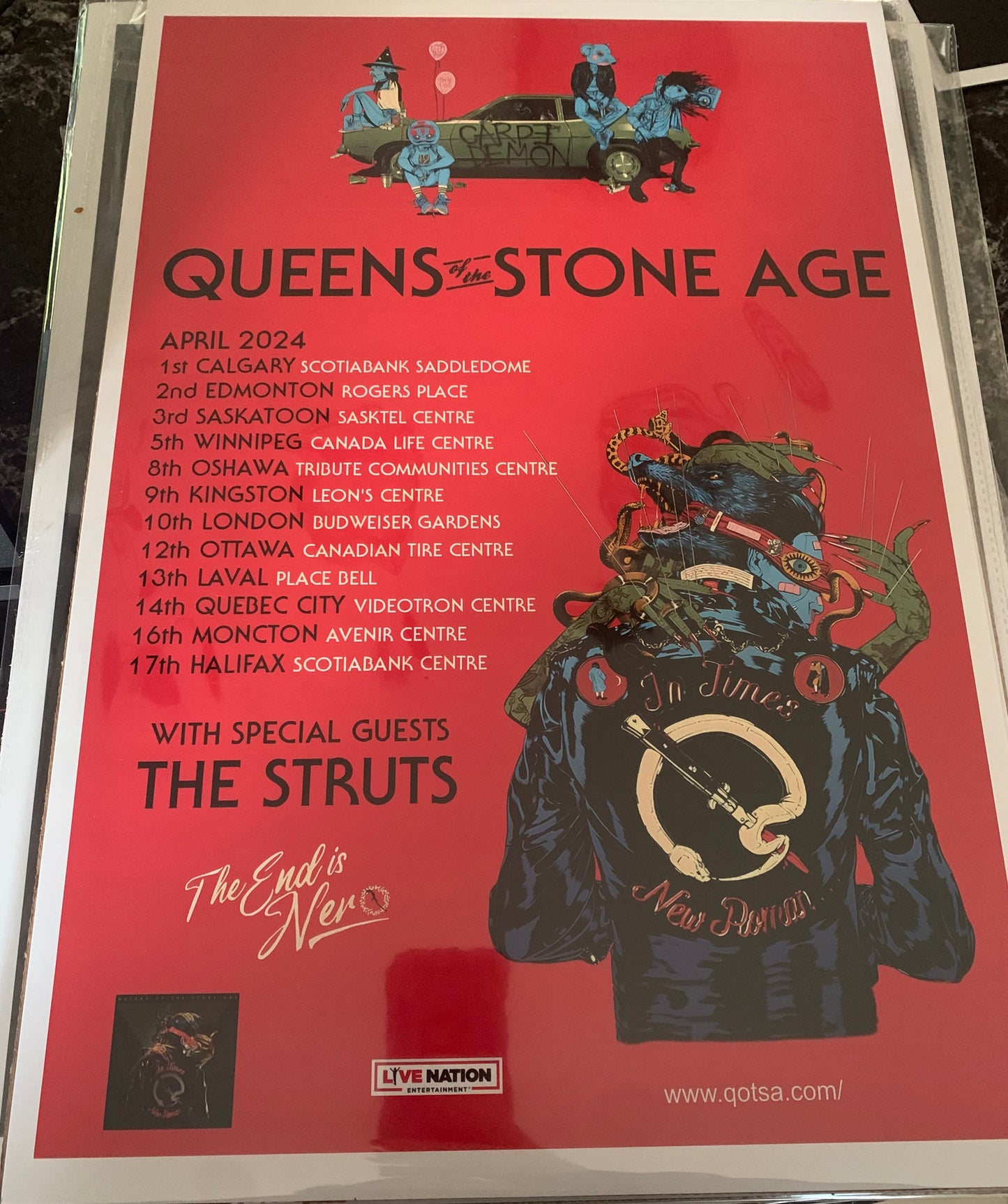 Queens Of The Stone Age North American Tour (2024) - Concert Poster - 13 x 19 Inches