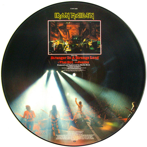 IRON MAIDEN - STRANGER IN A STRANGE LAND PICTURE DISC (IMOIRT *U.K.) 1986 ORIGINAL - UV