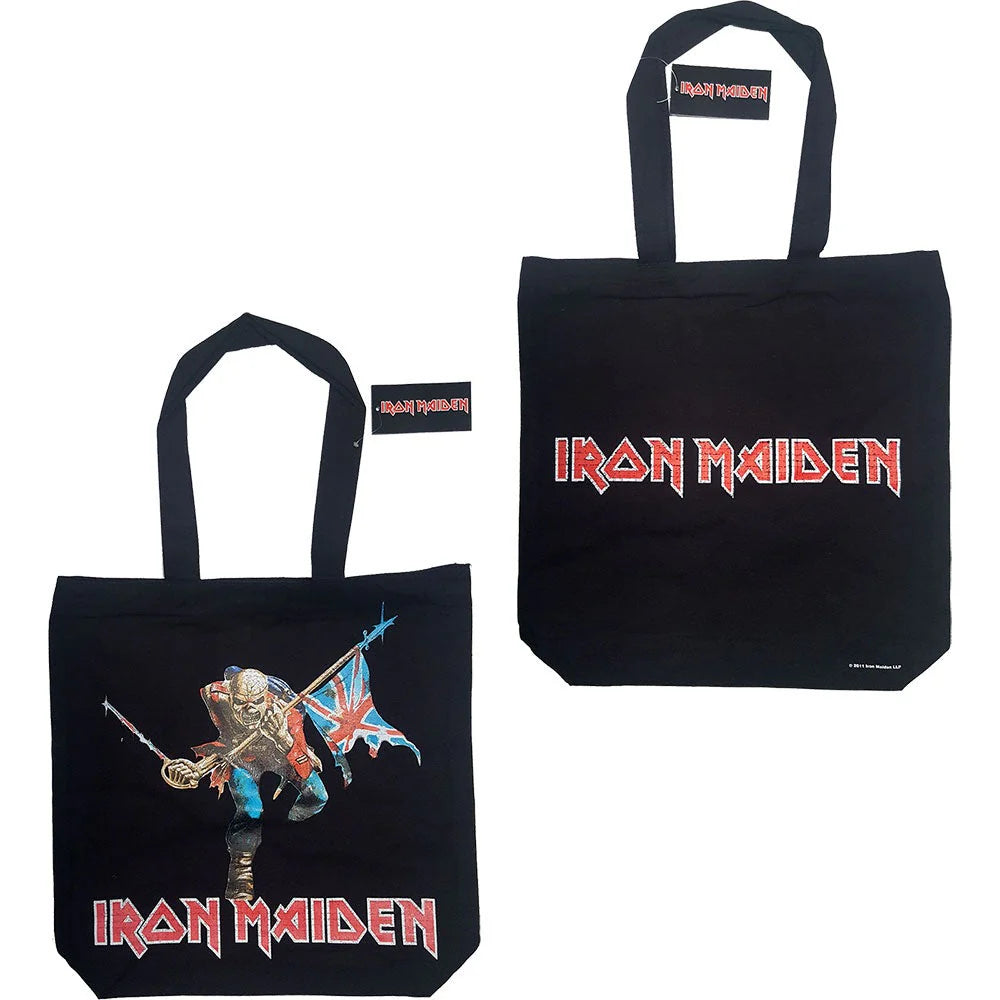 IRON MAIDEN - LOGO & THE TROOPER - TOTE BAG