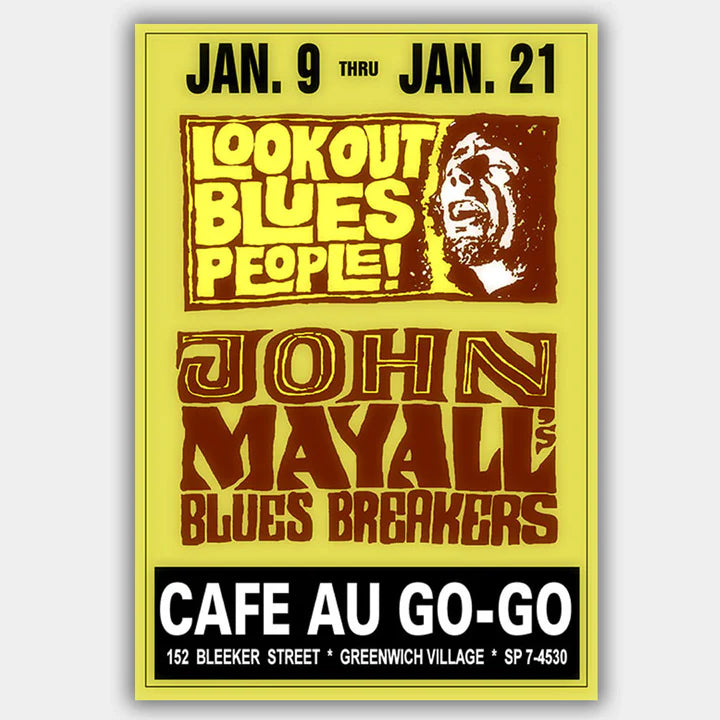 Mayall, JOHN (1968) - Concert Poster - 13 x 19 inches