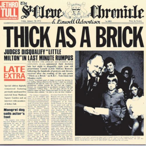 JETHRO TULL - THICK AS A BRICK - USED CD