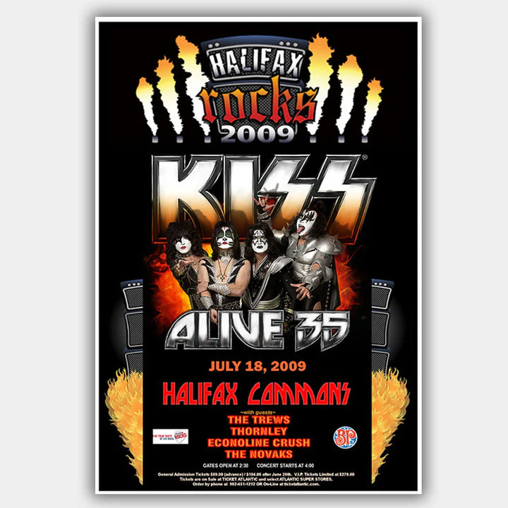 Kiss with The Trews (2009) - Concert Poster - 13 x 19 inches
