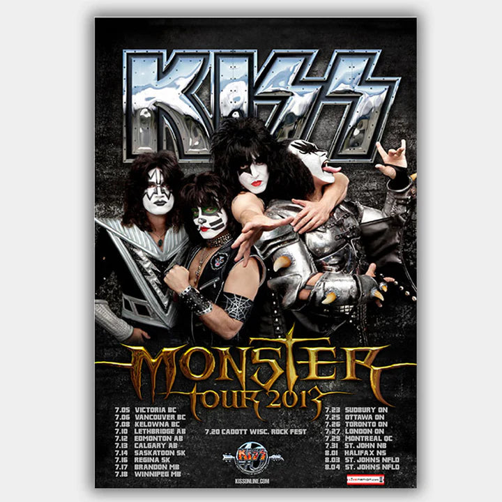 Kiss (2013) - Concert Poster - 13 x 19 inches