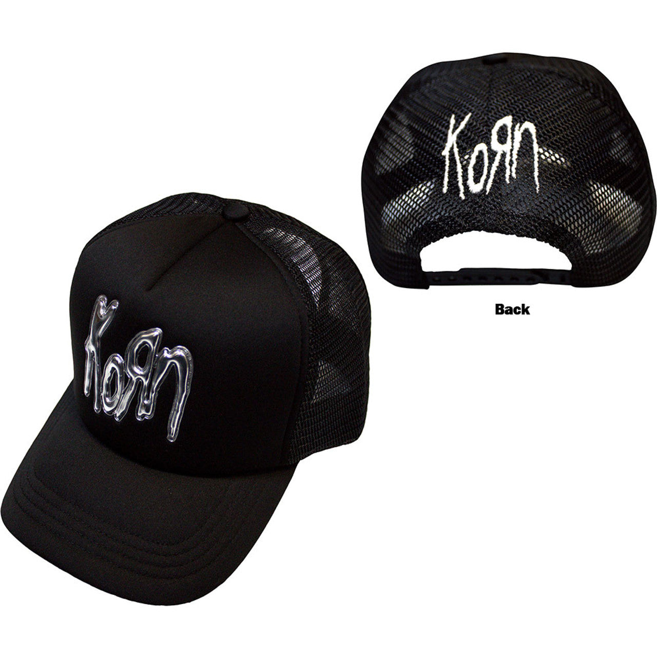 KORN - SILVER LOGO - BALLCAP - FULLY LICENSED MERCH - HAT