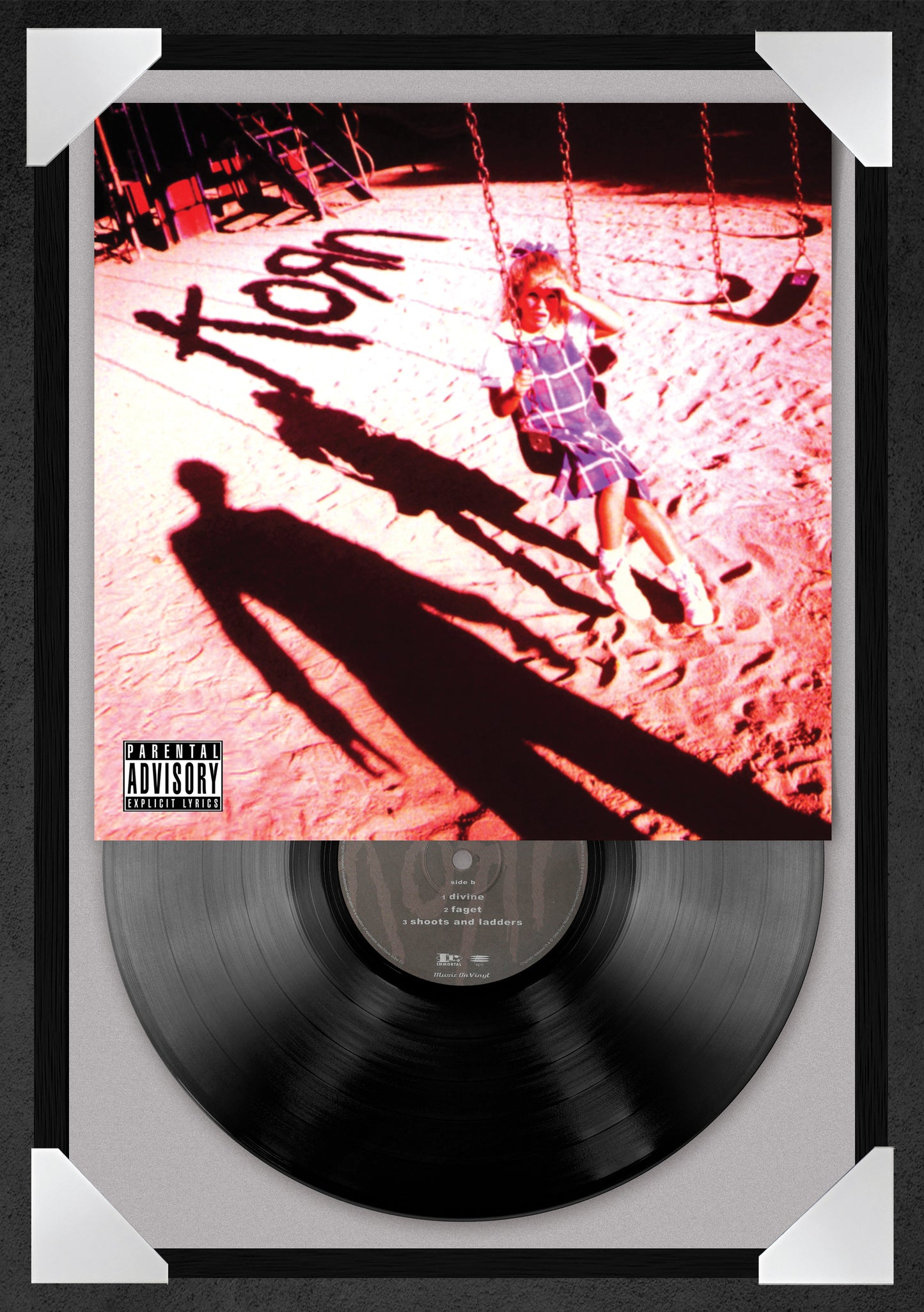 KORN - SELF-TITLED - 12x18" GLASS FRAMED RECORD POSTER