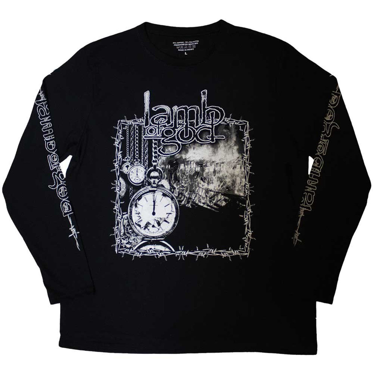 LAMB OF GOD - BARBED WIRE - LONG SLEEVE T SHIRT - FULLY LICENSED MERCH