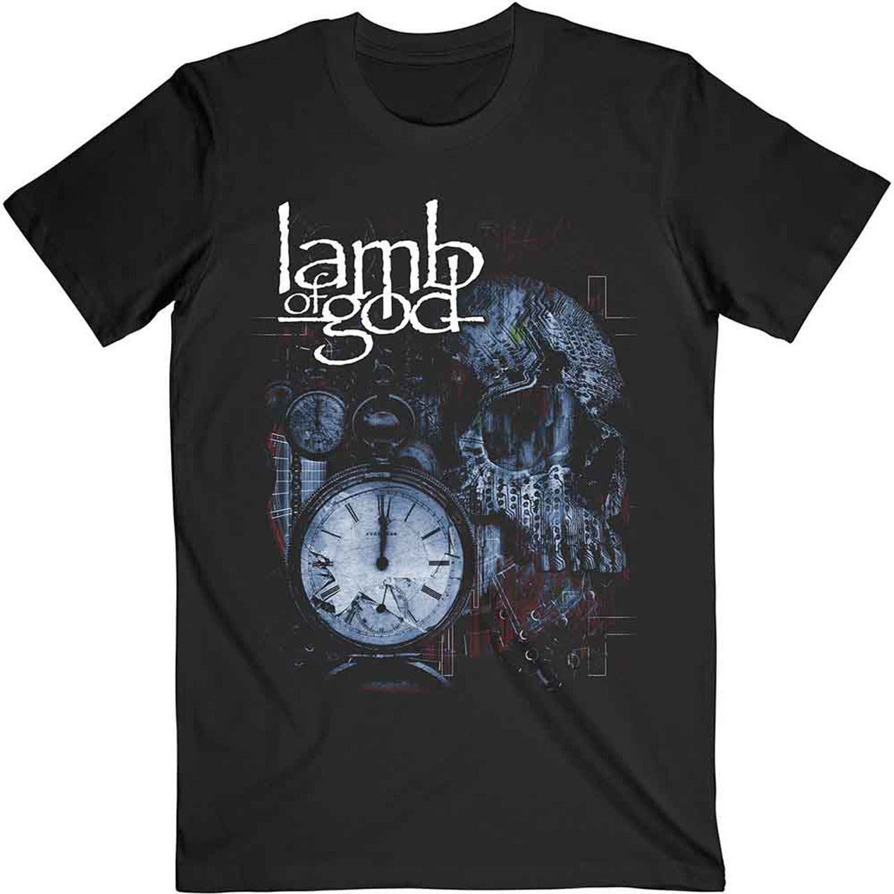 LAMB OF GOD - CIRCUITRY SKULL RECOLOUR - ADULT TSHIRT