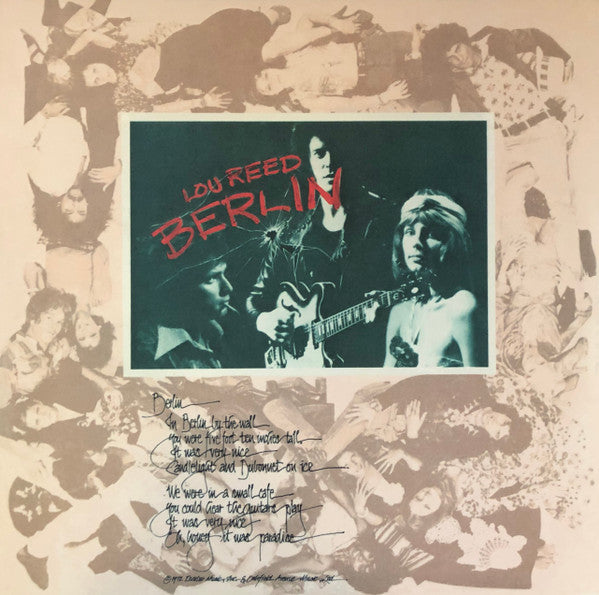 LOU REED - BERLIN - 2016 RE-MASTERED UNDER LOU’S DIRECT SUPERVISION - WITH ORIGINAL LYRIC SHEETS - (NM*) USED VINYL
