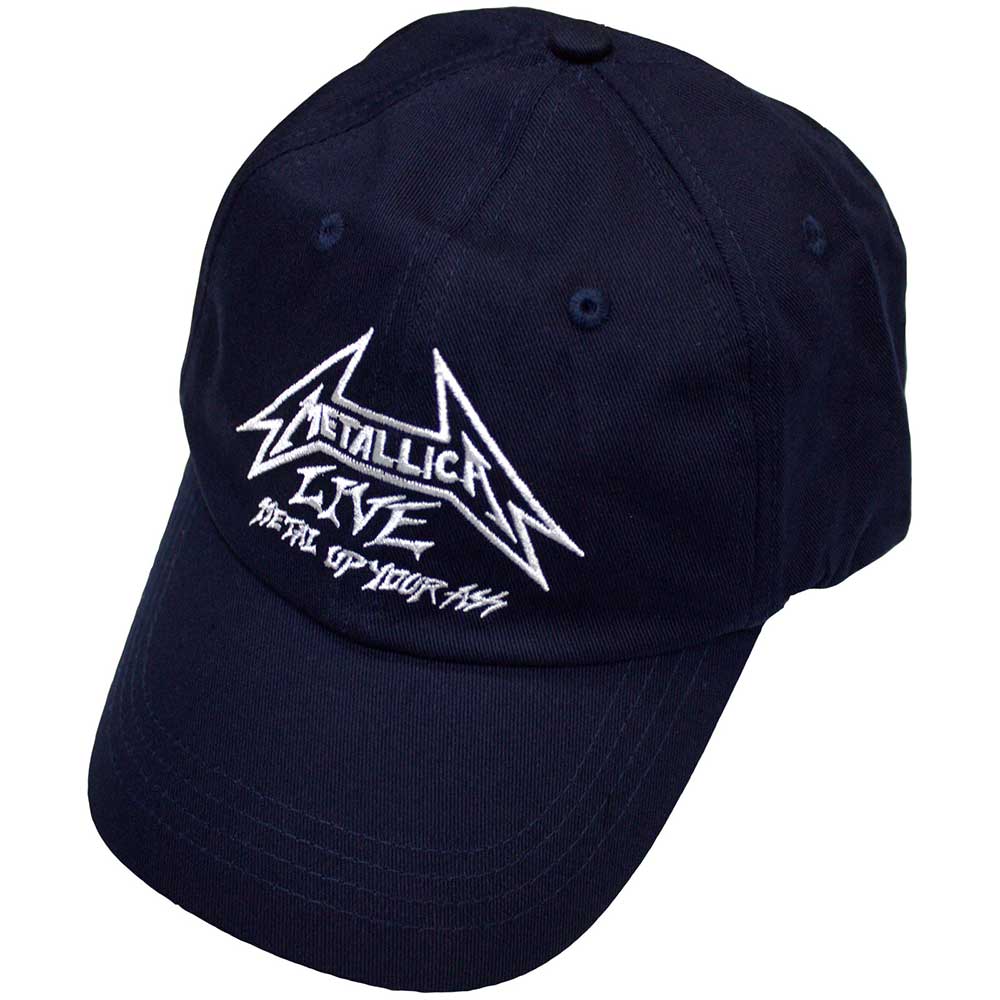 METALLICA - LIVE - NAVY BLUE UNISEX BASEBALL CAP FULLY LICENSED MERCH - HAT