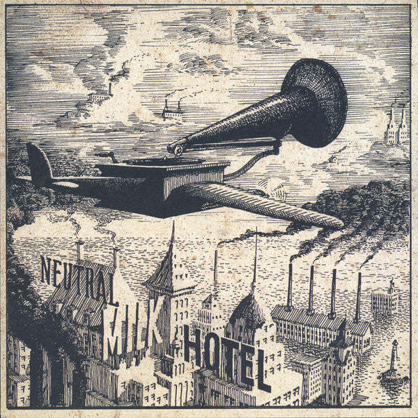 NEUTRAL MILK HOTEL - THE AEROPLANE OVER THE SEA 2ND PRESSING - MEDIA & COVER *NM - USED VINYL