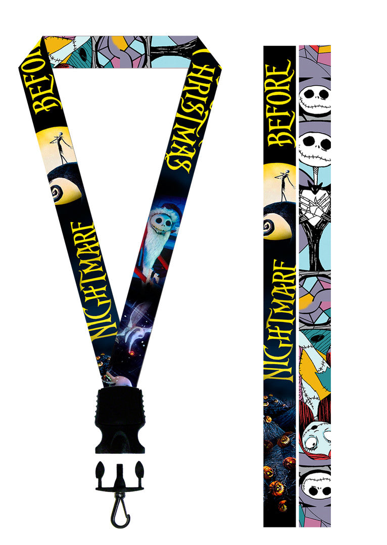LANYARD , REVERSABLE - NIGHTMARE BEFORE CHRISTMAS - LICENSED MERCHANDISE