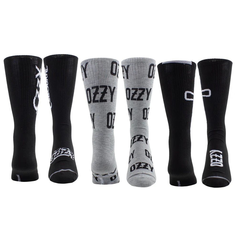 OZZY OSBOURNE - TIN GUITAR W/3 PAIR SOCKS - TIN GUITAR IS 11" X 6" - NEW