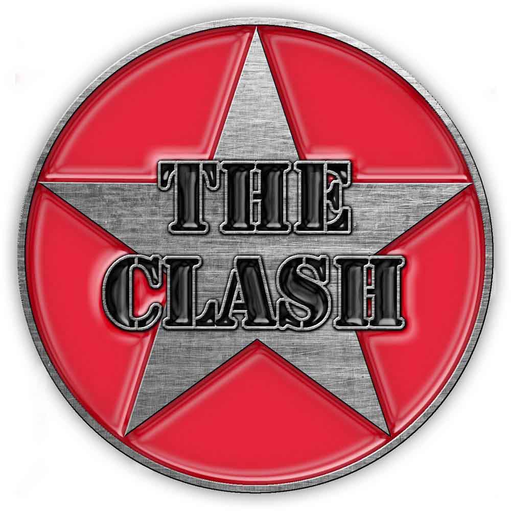 THE CLASH - MILITARY LOGO - PEWTER PIN