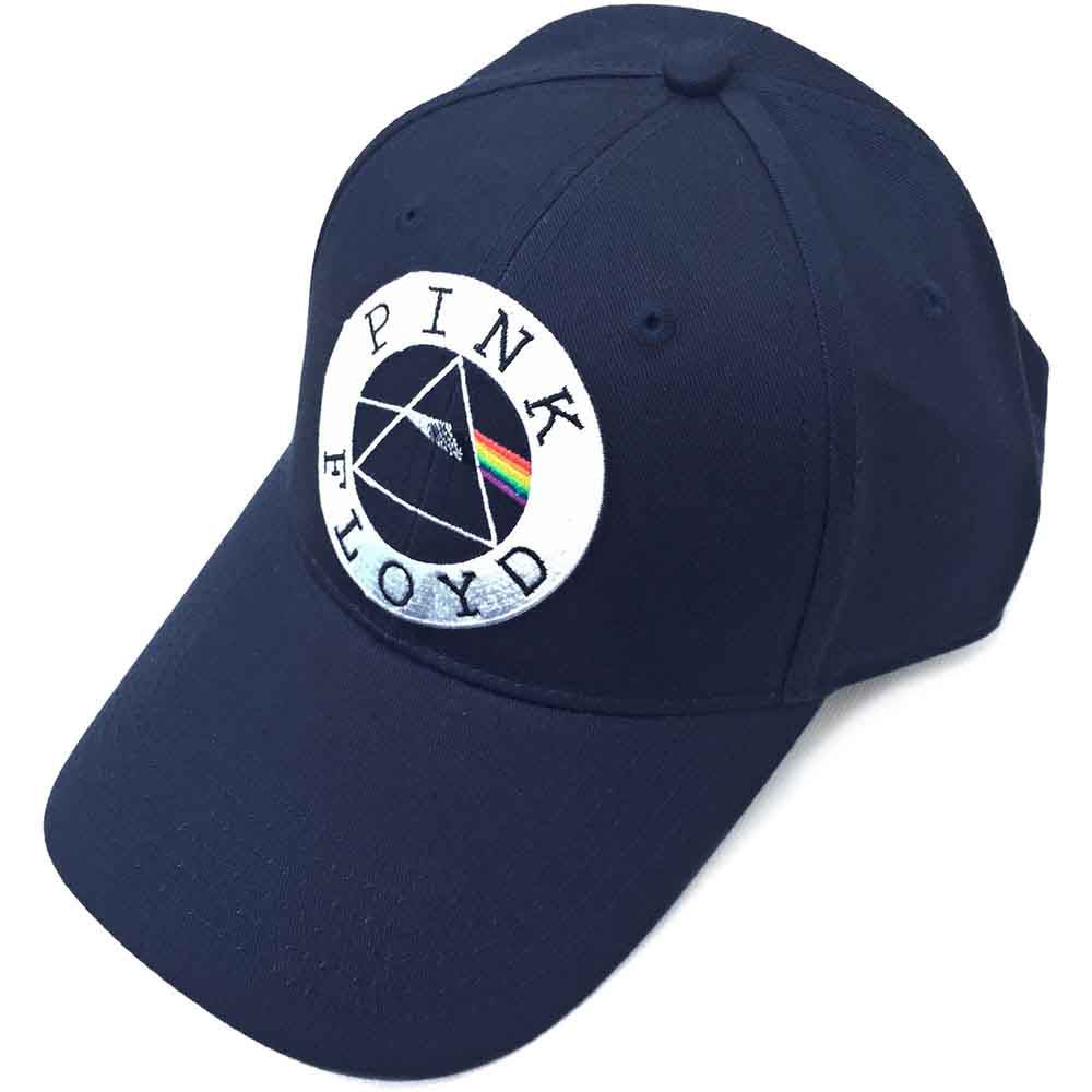 PINK FLOYD - UNISEX BASEBALL CAP: CIRCLE LOGO NAVY BLUE - BASEBALL CAP