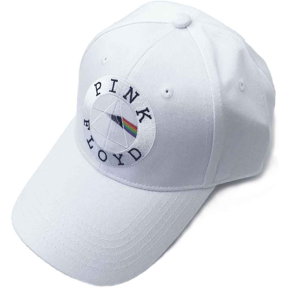 PINK FLOYD - UNISEX BASEBALL CAP: CIRCLE LOGO (WHITE) - BASEBALL CAP