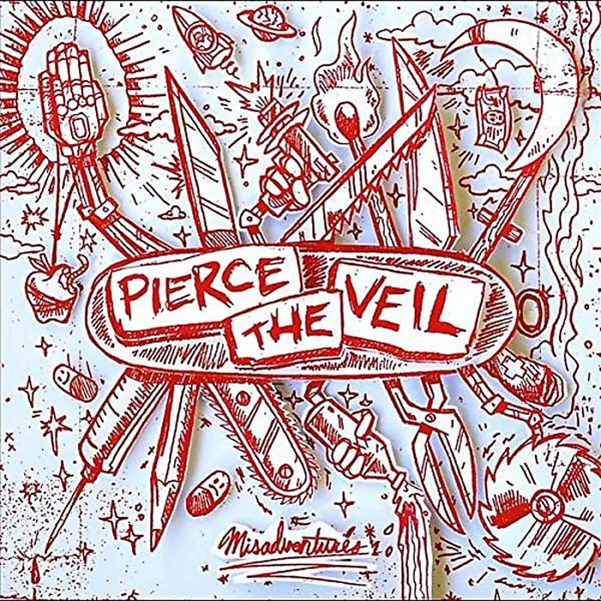 PIERCE THE VEIL - MISADVENTURES - LIMITED EDITION COLOUR VINYL RED SPLATTER - NV