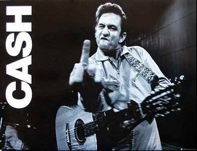 PEXR4981-JOHNNY CASH FINGER - LARGE PORTRAIT 24X36"