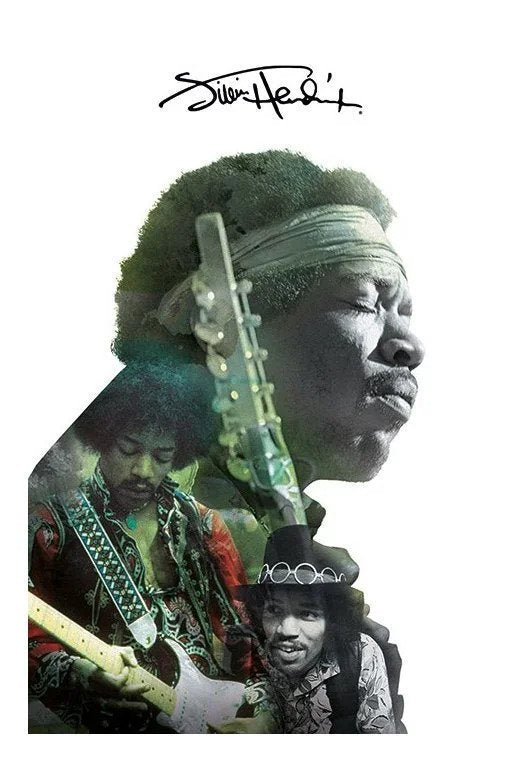 PER8431-JIMI HENDRIX DOUBLE EXPOSURE - LARGE POSTER 24X36"