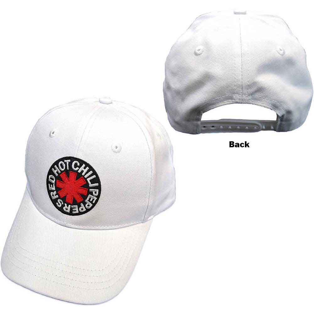 RED HOT CHILI PEPPERS-CLASSIC ASTERISK WHITE UNISEX BASEBALL CAP FULLY LICENSED MERCHANDISE