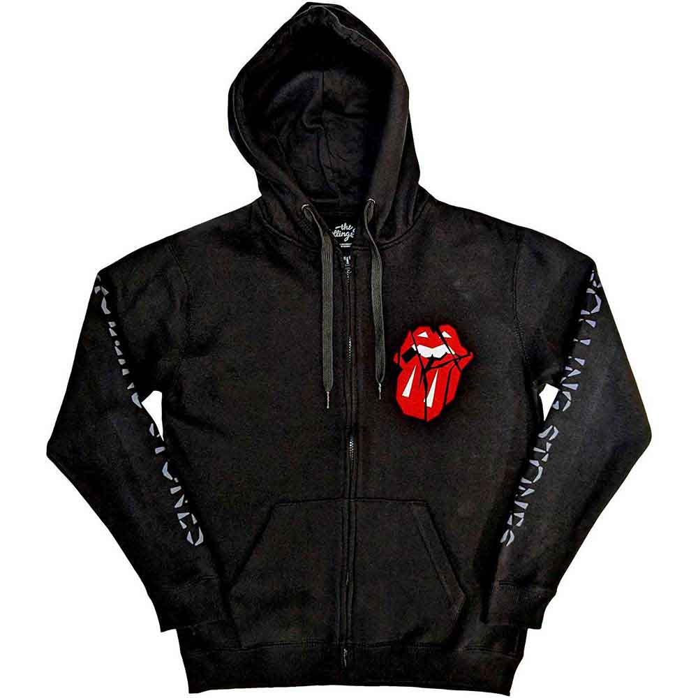 THE ROLLING STONES- HACKNEY DIAMONDS SHATTERED TONGUE UNISEX ZIPPED HOODIE