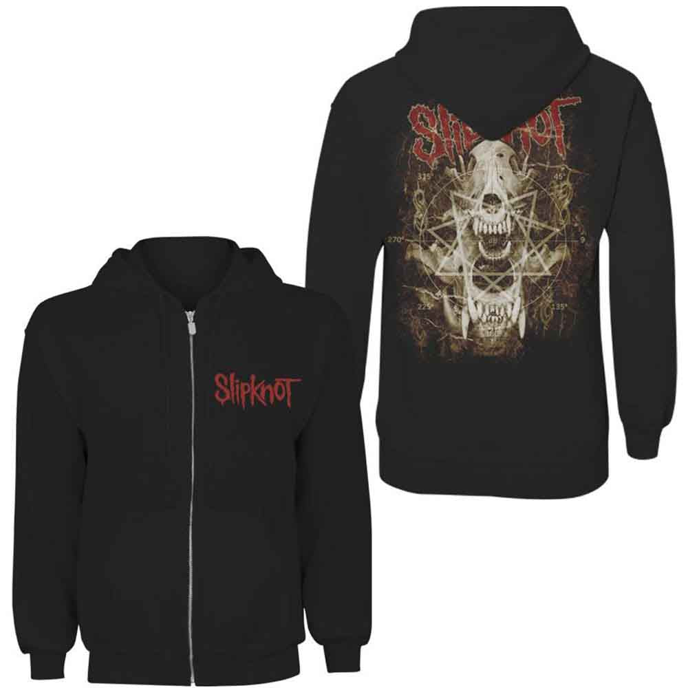 SLIPKNOT- SKULL TEETH UNISEX ZIPPED HOODIE