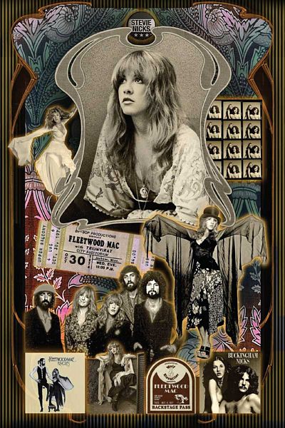 FLEETWOOD MAC - COLLAGE STEVIE NICKS - POSTER - 24 X 36