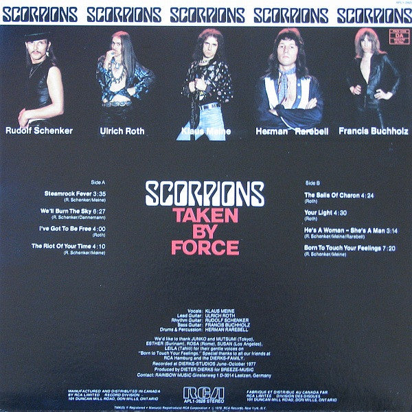 SCORPIONS - TAKEN BY FORCE - 1978 ORIGINAL PRESSING - USED VINYL