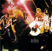 NEW YORK DOLLS - IN TOO MUCH TOO SOON - JAPANESE PRESS W/OBI STRIPE INNER SLEEVE - 1979 - UV