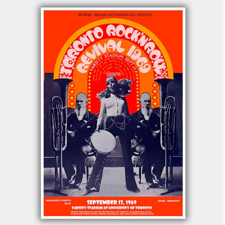 Toronto Rock 'n' Roll Revival (1969) - Concert Poster - 13 x 19 inches