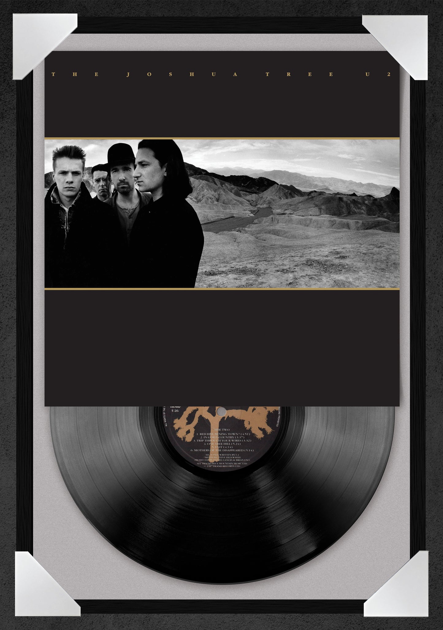 U2 - JOSHUA TREE (12x18" GLASS FRAMED RECORD POSTER)