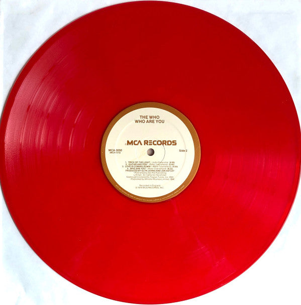 THE WHO - WHO ARE YOU - 1978 ORIGINAL LIMITED EDITION RED VINYL - *(NM) - USED VINYL