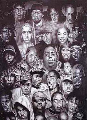 RAP GODS - COLLAGE - POSTER - 24X36"