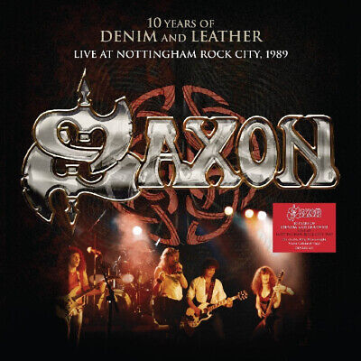 SAXON - 10 YEARS OF DENIM AND LEATHER LIVE 2LP