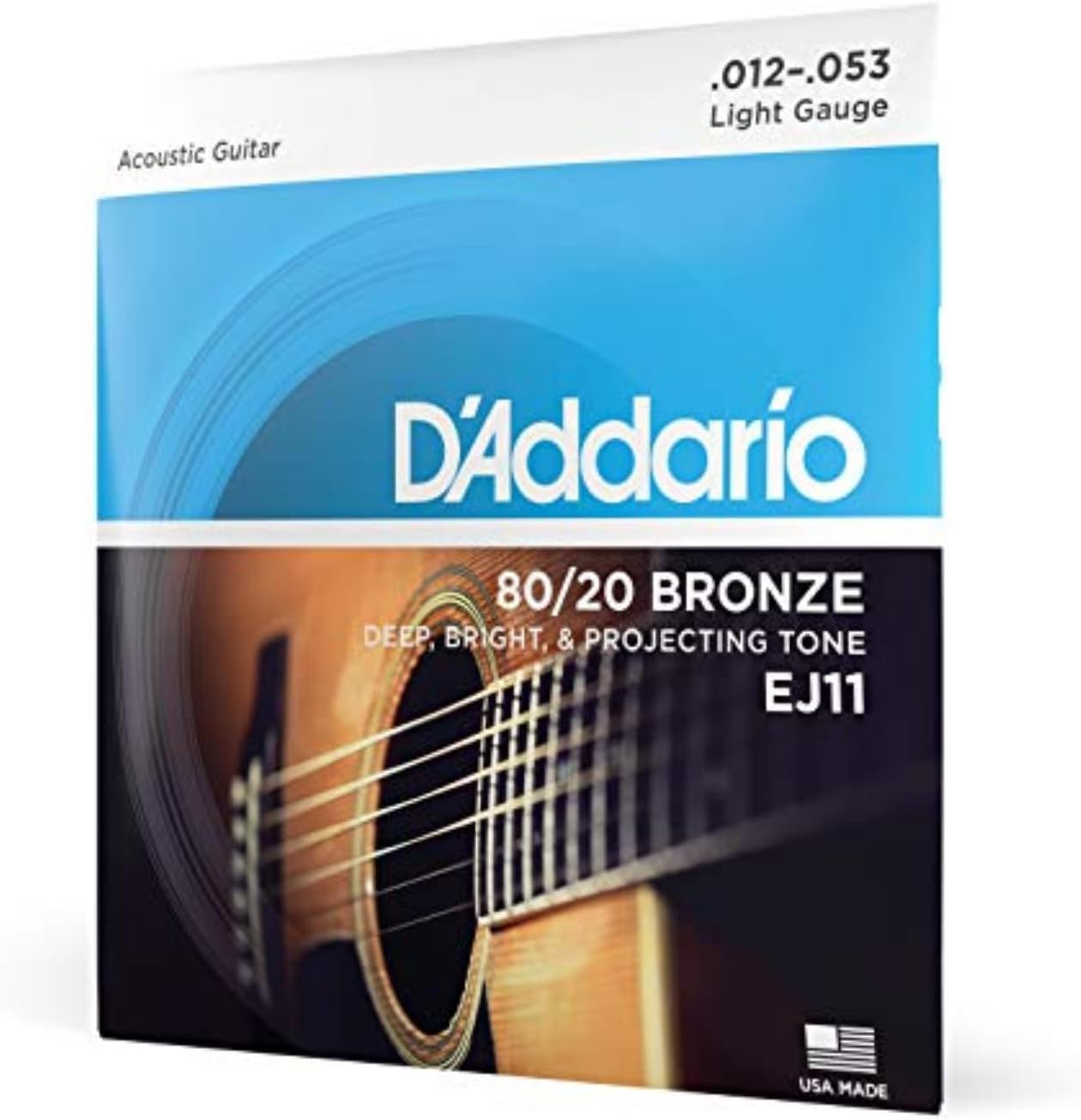 GUITAR STRINGS - D'ADDARIO - ACOUSTIC 82/20 BRONZE EJ11 - ACOUSTIC STRINGS