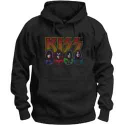 KISS - 4FACES - HOODIE - BLACK